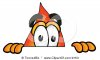 9153-Clipart-Picture-Of-A-Flame-Mascot-Cartoon-Character-Peeking-Over-A-Surface.jpg