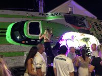 Flying Green Cat Doubles as Key West Party Crasher