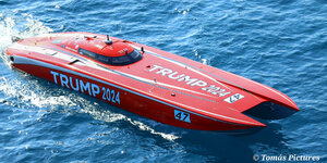 Off-Road Racer Roger Norman Hits the Offshore Trail with Hook in #47 Mystic TRUMP 2024